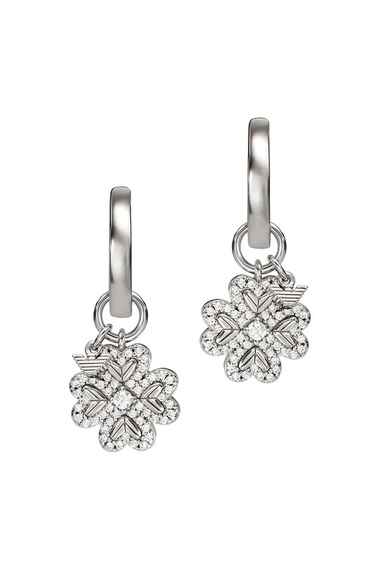 Сребърни обици Emporio Armani SENTIMENTAL EG3608040 сребърен AA00