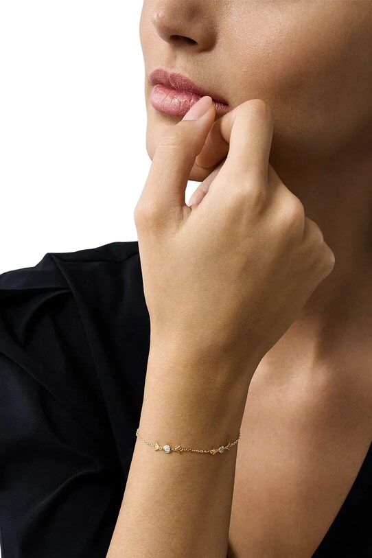 Doplňky Stříbrný náramek Emporio Armani EAGLE LOGO EG3619710 zlatá