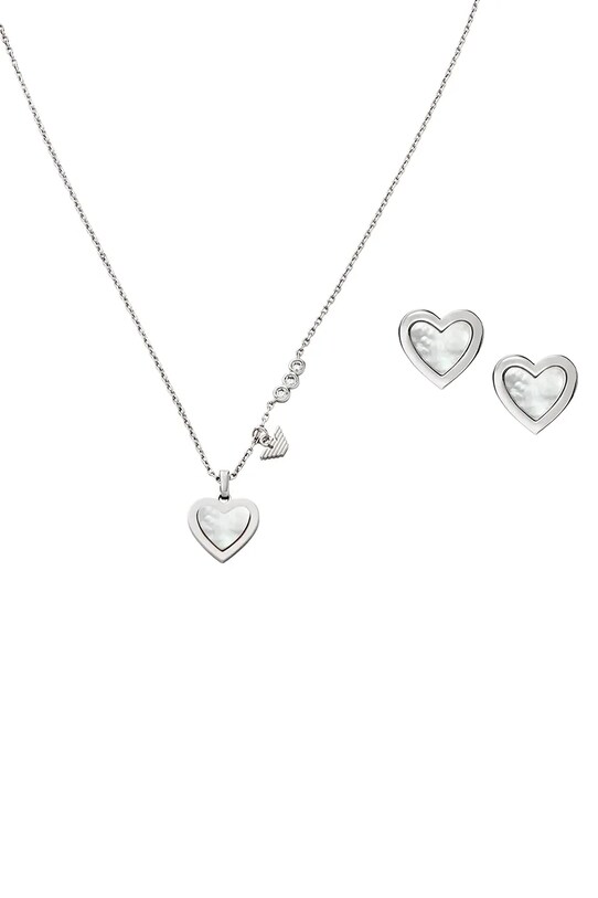 Emporio Armani colier și cercei SENTIMENTAL placă argint argintiu EGS3228SET