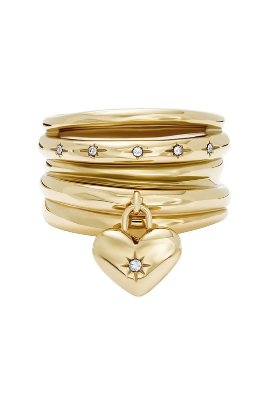 Prstýnek Fossil SADIE zirkonie zlatá JF04834710