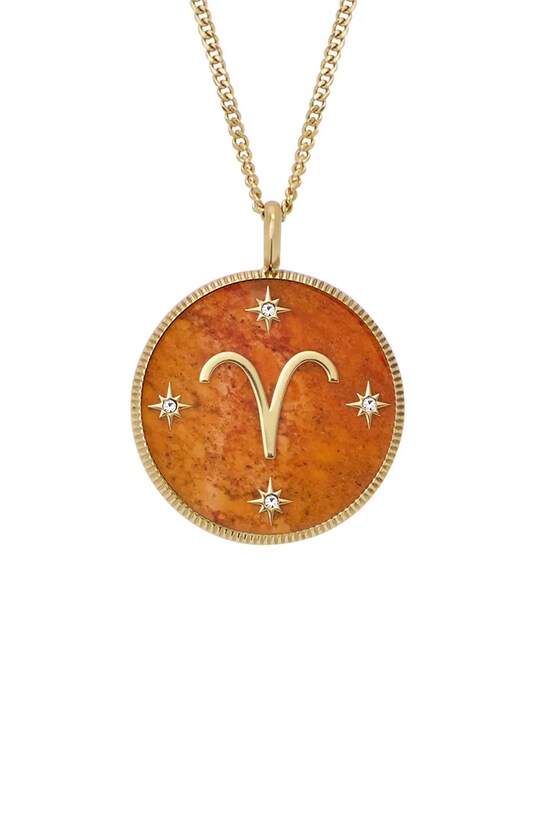 Náhrdelník Fossil JEWELRY přírodní kámen oranžová JF04838710
