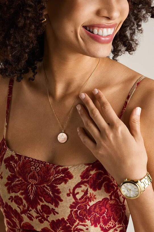 Κολιέ Fossil JEWELRY JF04844710 ροζ