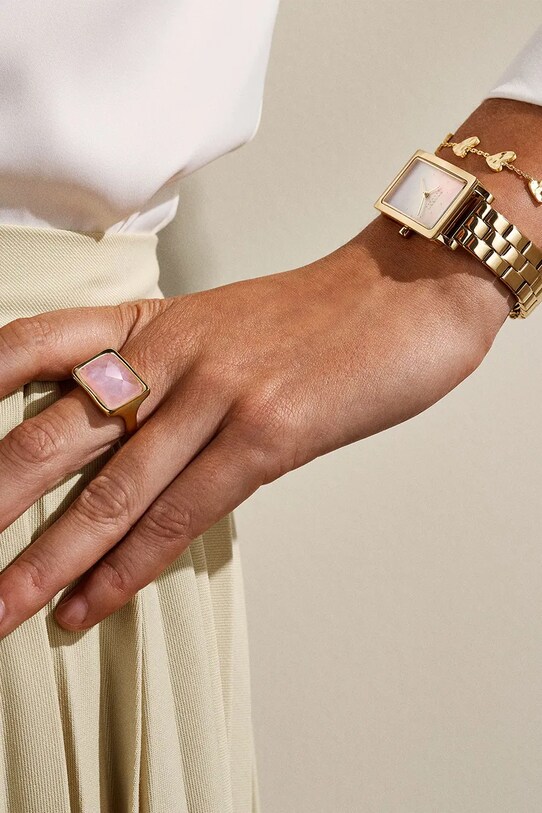 Doplňky Prstýnek Skagen ANJA QUARTZ SKJ1863710 zlatá