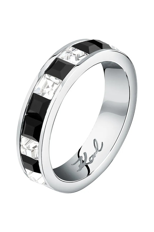 Karl Lagerfeld inel zirconiu cubic argintiu KLAYC49