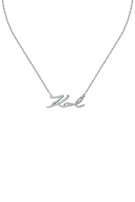 Karl Lagerfeld colier zirconiu cubic argintiu KLAYD04