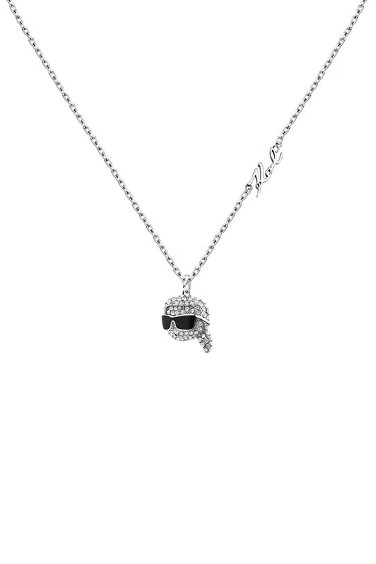 Karl Lagerfeld colier zirconiu cubic argintiu KLAYD06