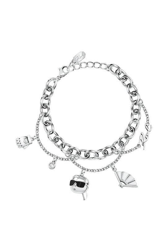 Karl Lagerfeld bransoletka cyrkonia srebrny KLAYD12