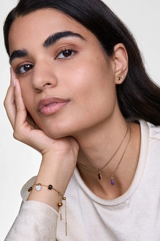 Daniel Wellington zawieszka pozłacana DW00401475 pomarańczowy