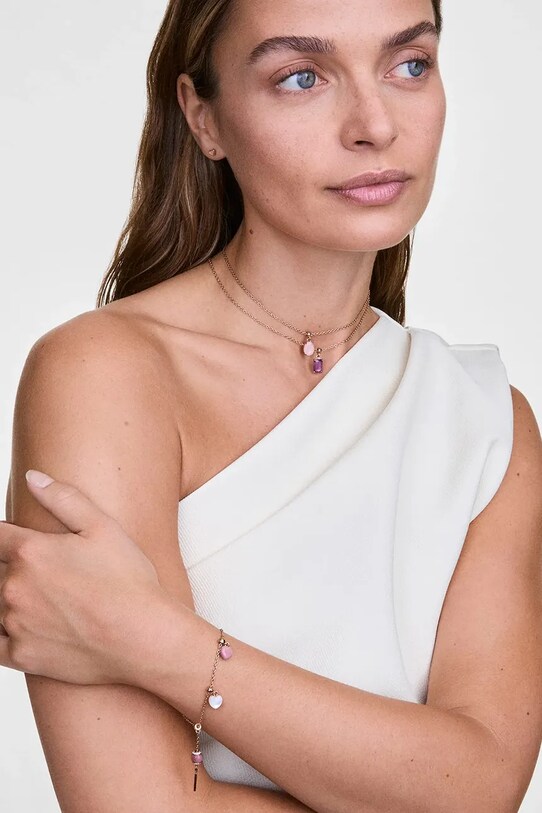 Daniel Wellington aranyozott medál DW00401477 rózsaszín