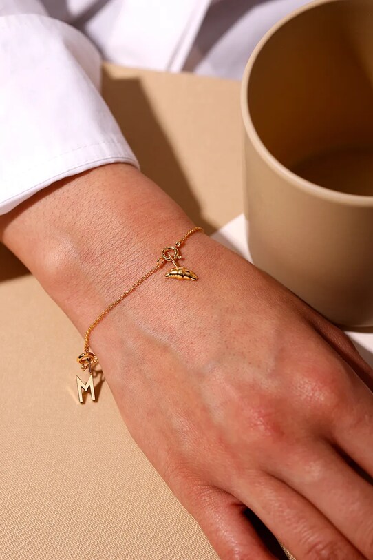 Akcesoria Design Letters bransoletka ze srebra pokrytego złotem 90506002GOLD złoty