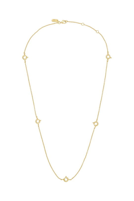 Design Letters colier din argint placat cu aur placat cu aur aur 90105004GOLD