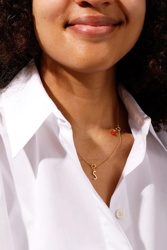 Accesorii Design Letters colier din argint placat cu aur 90105004GOLD aur