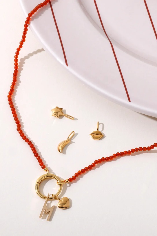 Akcesoria Design Letters zawieszka ze srebra pokrytego złotem 90302030MOON złoty