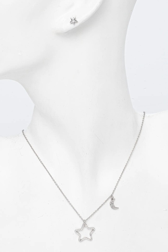 Doplňky Náušnice a náhrdelník Coach 518490 stříbrná