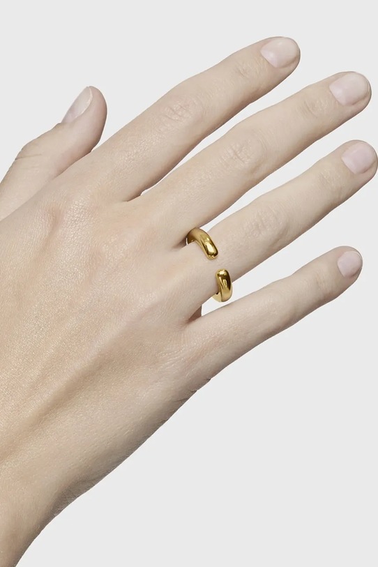 Tous pierścionek ze srebra pokrytego złotem 1004239110