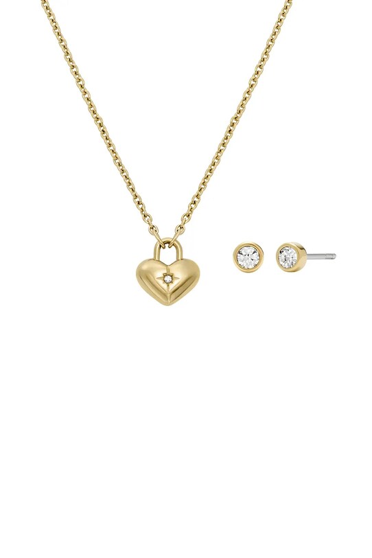 Komplet nakita v darilni škatli Fossil pozlačeno zlata JF04881SET