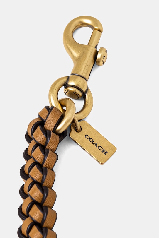 Кожаный брелок Coach CBG68 коричневый AA00