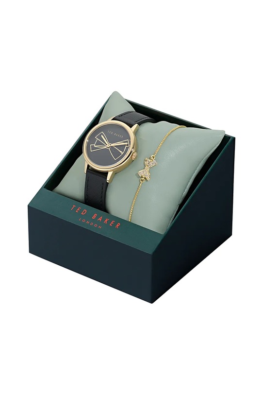 Ted Baker zegarek i bransoletka czarny BKGFW2402