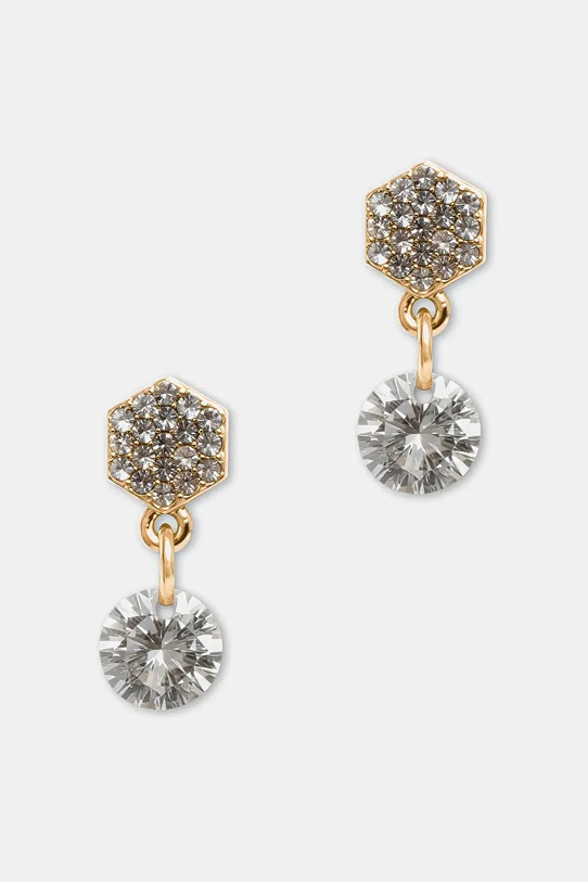 Dkny kolczyki cyrkonia złoty 04G00880