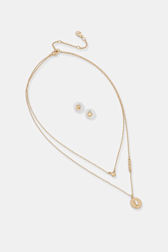 Dkny naszyjnik i kolczyki złoty 04S00103