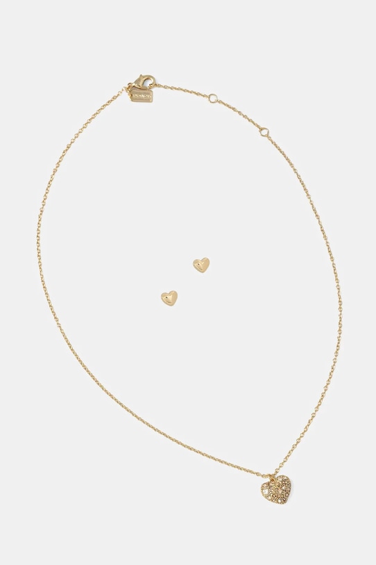 Coach naszyjnik i kolczyki Gift Box złoty 37541359GLD110