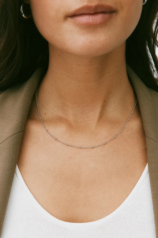 Ogrlica EDBLAD Beaded Chain 127965 srebrna