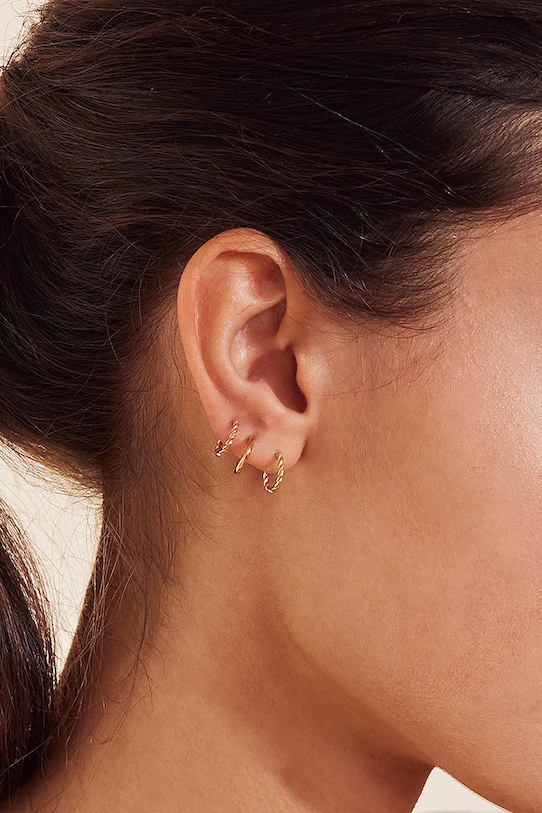 Επιχρυσωμένα σκουλαρίκια EDBLAD Duo Pair 2-pack χρυσαφί 123860