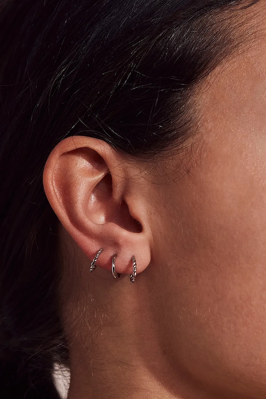 Naušnice EDBLAD Duo Pair 2-pack 123861 srebrna