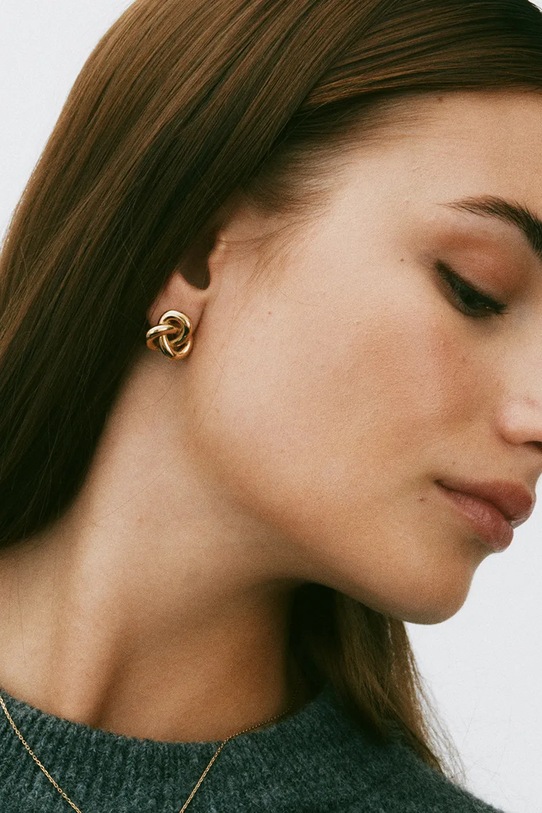 Сережки EDBLAD Infinity Knot 129855 золотой