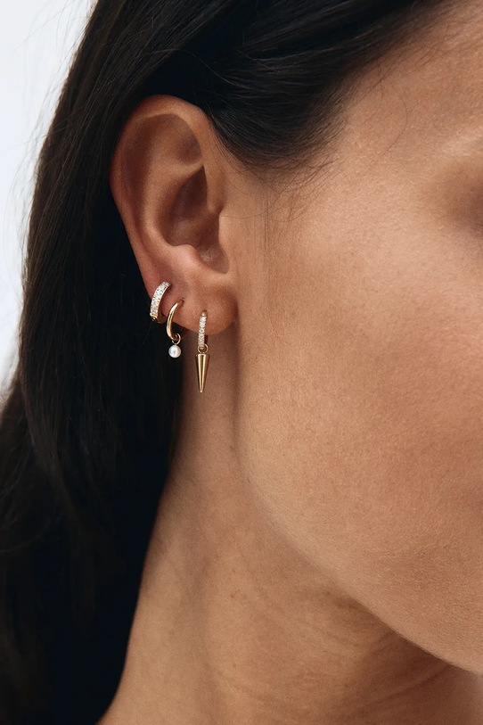 EDBLAD kolczyki pozłacane Peak One 4-pack 130611 złoty