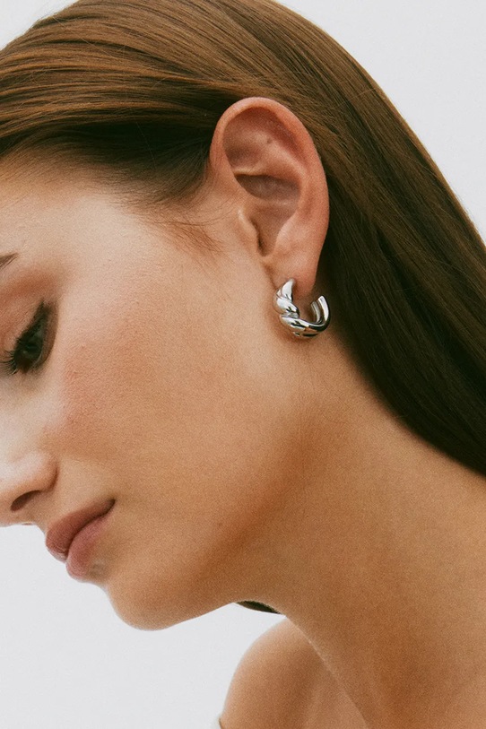 Naušnice EDBLAD Twist 127940 srebrna