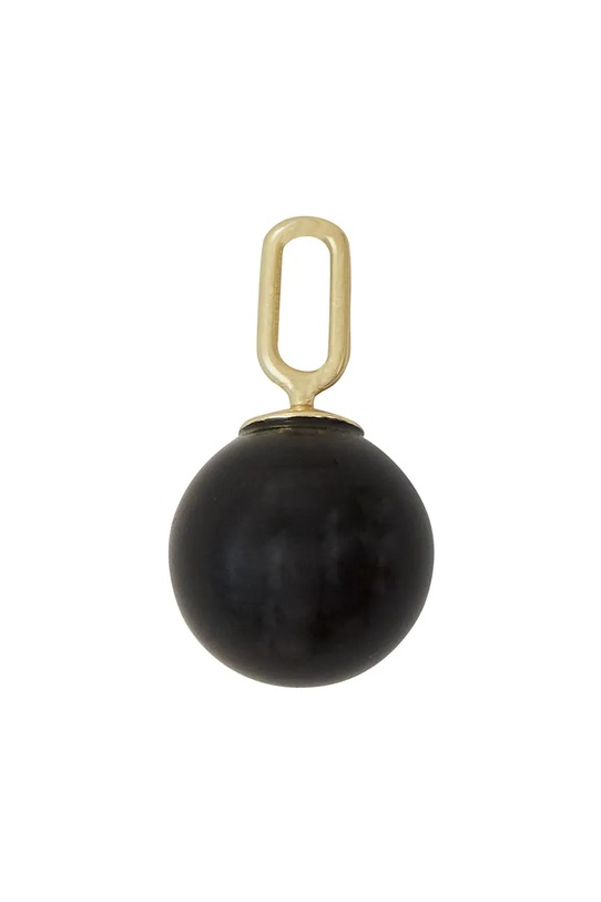 Design Letters zawieszka ze srebra pokrytego złotem kamień naturalny złoty 90302021BLACKAGATE