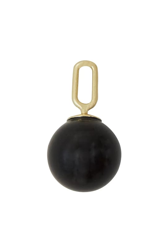 Design Letters zawieszka ze srebra pokrytego złotem kamień naturalny złoty 90302021BLACKAGATE