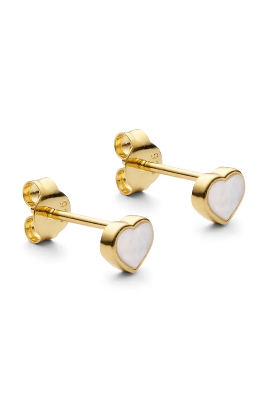 Design Letters kolczyki ze srebra pokrytego złotem srebro złoty 90401017PEARL