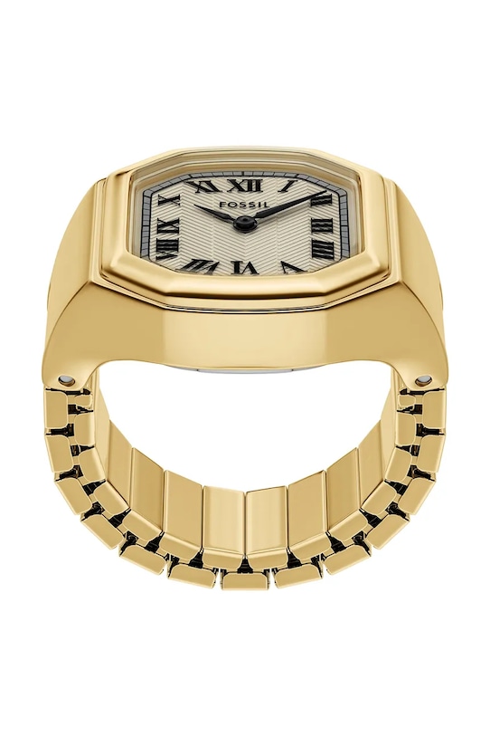 Fossil pierścionek z zegarkiem złoty ES5446