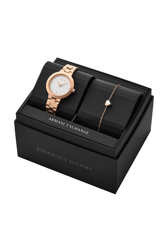 Armani Exchange zegarek i bransoletka AX7175SET złoty