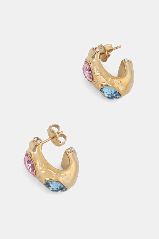 Guess kolczyki damskie ze stali nierdzewnej z cyrkonią MAMOUNIA złoty JUBE05.316JW