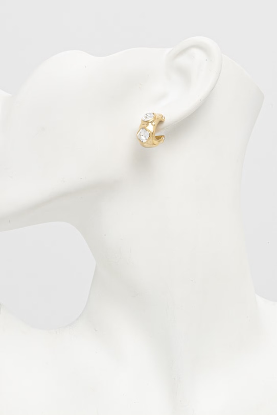 Akcesoria Guess kolczyki damskie ze stali nierdzewnej z cyrkonią MAMOUNIA JUBE05.316JW złoty