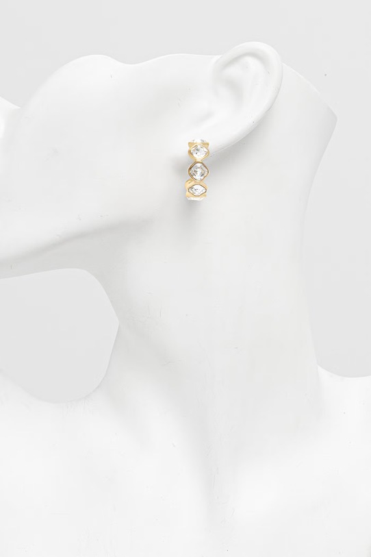 Akcesoria Guess kolczyki damskie ze stali nierdzewnej z kryształem MAMOUNIA JUBE05.318JW złoty