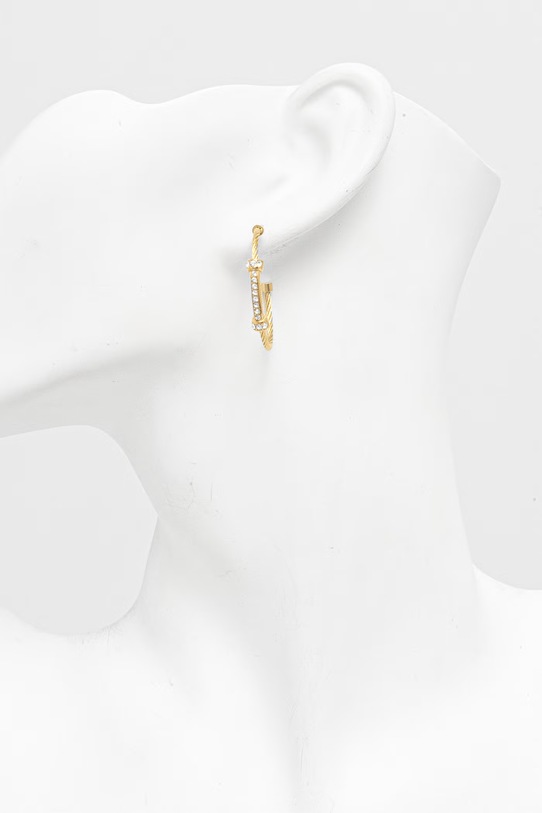 Akcesoria Guess kolczyki damskie ze stali nierdzewnej KALYBE JUBE05.397JW złoty