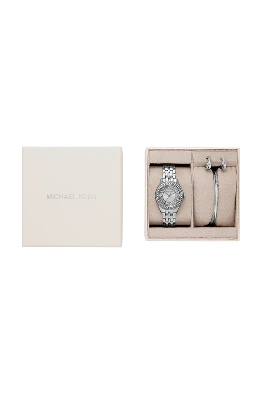 Michael Kors zegarek, bransoletka i kolczyki srebrny MK4975SET