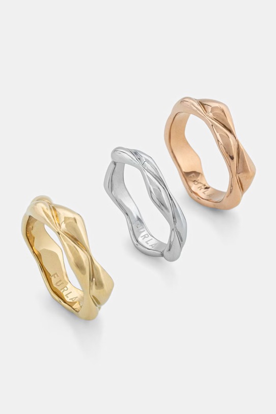 Furla pierścionek damski 3-pack złoty FJ1509RT6