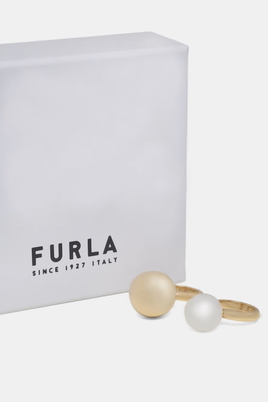 Akcesoria Furla pierścionek damski metalowy 2-pack FJ1606RT2VD złoty