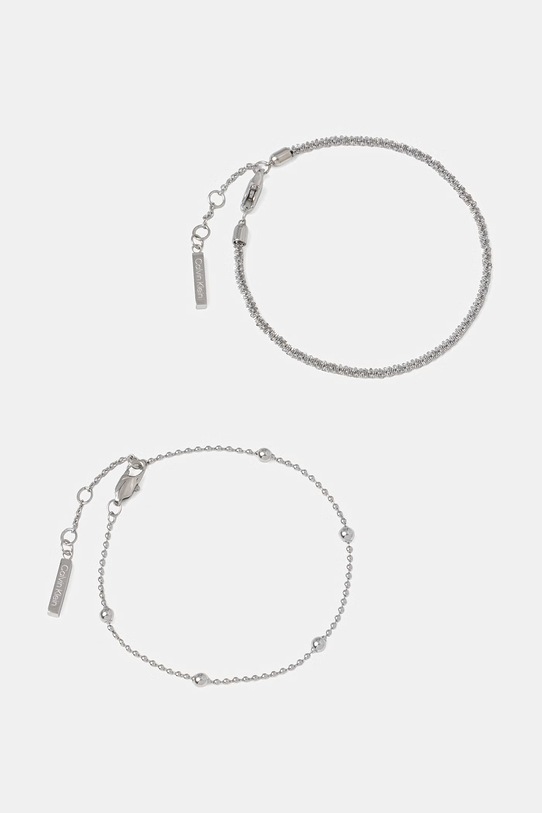Calvin Klein bransoletka damska ze stali szlachetnej 2-pack srebrny 35000947