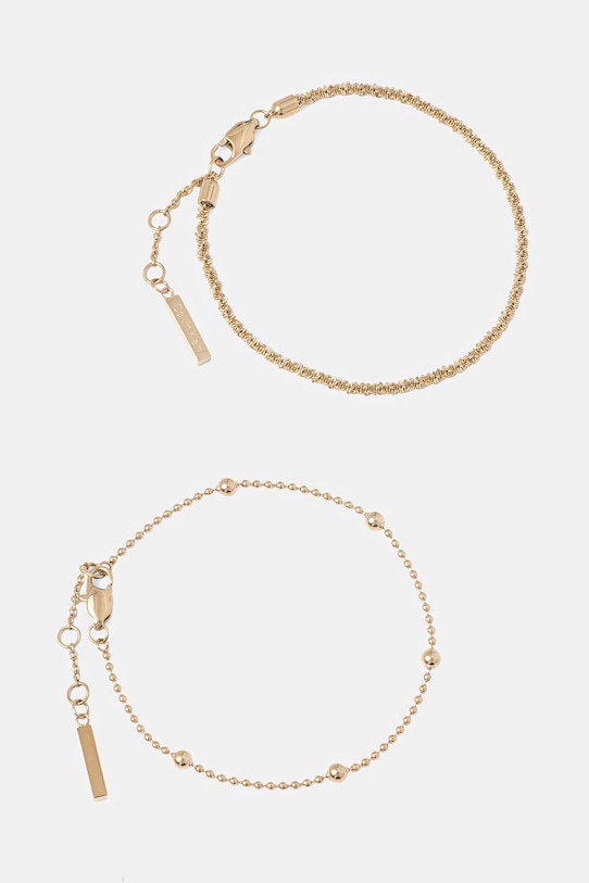 Calvin Klein bransoletka damska ze stali szlachetnej 2-pack złoty 35000948