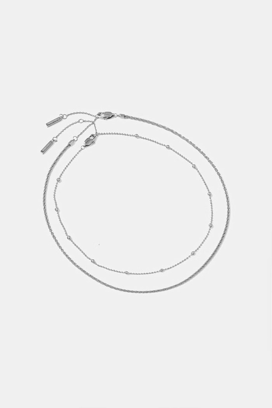 Calvin Klein naszyjnik damski ze stali szlachetnej 2-pack srebrny 35000949