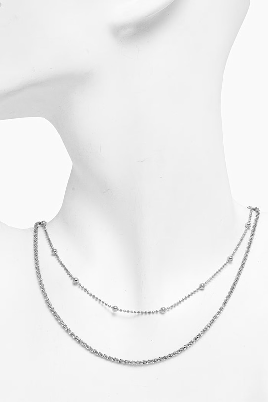 Akcesoria Calvin Klein naszyjnik damski ze stali szlachetnej 2-pack 35000949 srebrny