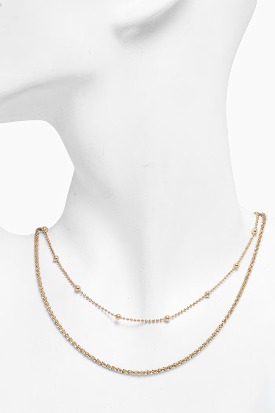 Akcesoria Calvin Klein naszyjnik damski ze stali szlachetnej 2-pack 35000950 złoty