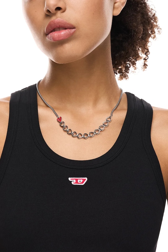 Diesel náhrdelník dámsky z nehrdzavejúcej ocele strieborná DX1666040