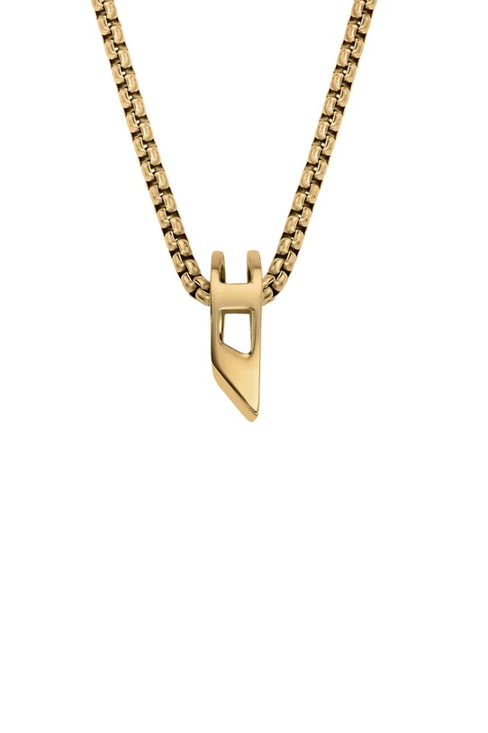 Diesel naszyjnik z zawieszką damski ze stali nierdzewnej złoty DX1670710